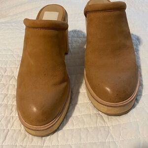 Dolce Vita Camel Leather Mules